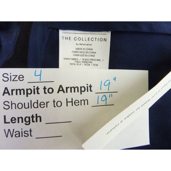 NWT Reformation The Collection Wayne Silk Top Size 4 - Picture 7 of 7